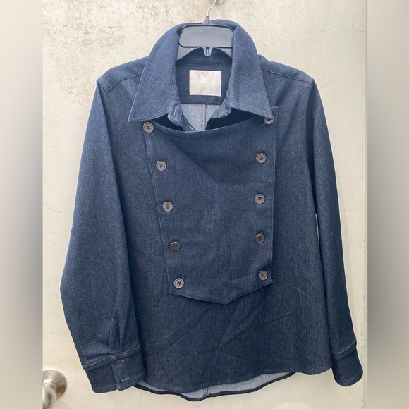 Denim pullover Shacket - Picture 1 of 4